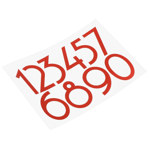 Reflective Mailbox Numbers Sticker 0 - 9 Adhesive House Sticker Red 4 Set