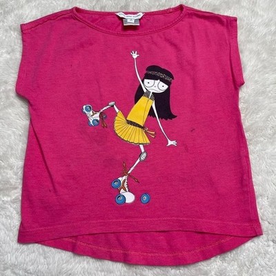 Little Marc Jacobs Toddler Girl Pink Graphic T Shirt Size 4 Years