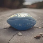 Mini Blue Football Jim Irsay Bill Polian Jim Caldwell Signed Autographed