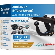 ANHÄNGERKUPPLUNG starr für Audi A6 4G5, 4GD Avant 14-18 +13pol E-Satz spezifisch