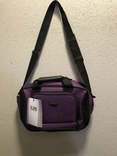 US Traveler Rio Rugged Purple Carry On Travel Bag With Shoulder Strap