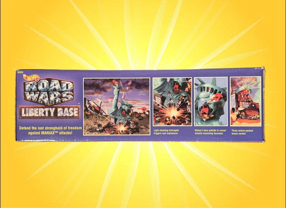 Hot Wheels Road Wars Liberty Base New In Box Sealed Vtg Mattel 1995 NOS Maniax - Image 3 of 4