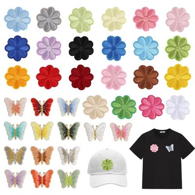 Pack of 36 iron-on patches, embroidered patches for children, iron-on patches,