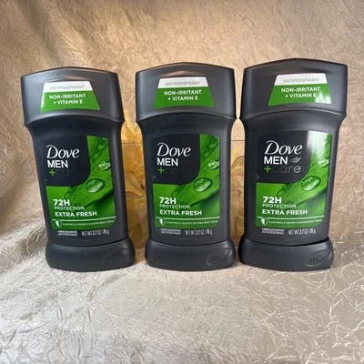 Dove Men+Care Antiperspirant Deodorant Stick 3-Pack Extra Fresh 72H Protect Free - Image 1 of 2