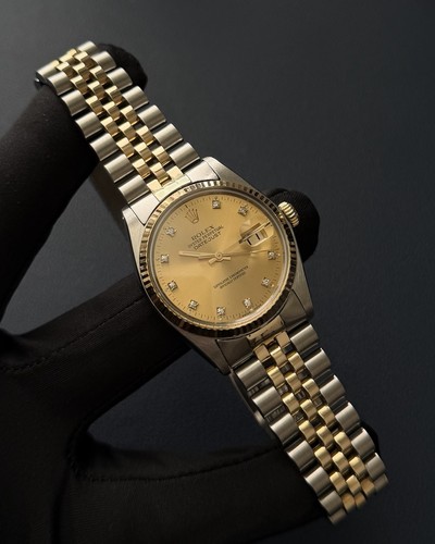 Rolex Datejust 36mm 16013G Factory Diamond Dial Two Tone 18K Gold Jubilee