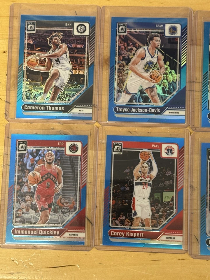 2024-25 Donruss Optic verde lima/azul claro de LOTE 8 cámaras Thomas Gary Trent etc. Foto 2 de 4