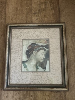 Gerahmter klassischer Kunstdruck - Delphischer Sibylle Stil Renaissance Portrait Wanddeko