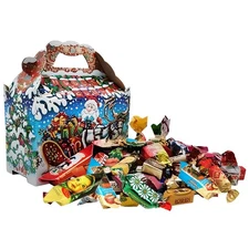 Russian Christmas New Year Candy Gift Set "On the Reindeer" 1 kg