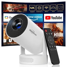 Mini Projector with WiFi and Bluetooth, Portable Projector 4K Support, Androi...