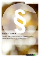 Sebastian Lindstadt | Ansatz Und Bewertung Von RüCkstellungen In Der Handels-...