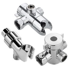 Duraable Bidet T-adapter 3-way Toilet Tee Connector Water Diverter Valve for