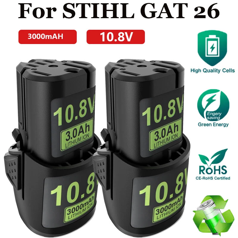 DREAMDASH 2/1x 10.8V 3.0Ah Batería de Iones de Litio para Batería STIHL AS2 GTA 26/HSA 26 &SEA 20