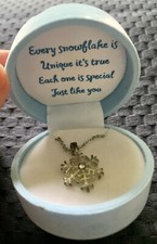 Disney Frozen Snowflake Pendant Necklace with original box used