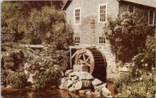 Water Mill Brewster MA Cape Cod Fulling Mill c1950 Postcard G35
