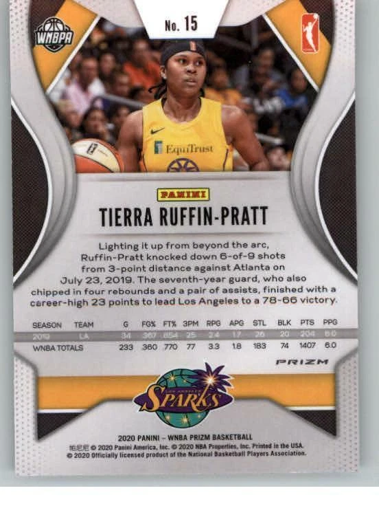 2020 Panini Prizm WNBA Prizms Ice #15 Tierra Ruffin-Pratt (ref 126409) - Image 2 of 2