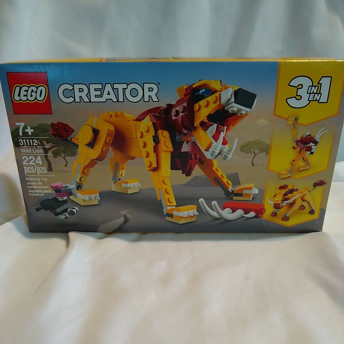 LEGO Creator 3in1 Wild Lion 31112 Ostrich Warthog Sabertooth 224