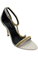 Nine West Women's Ropes Ankle Strap Stiletto Dress Sandals White