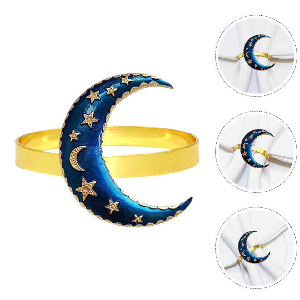 24 pcs Eid Mubarak Napkin Holders Metal Napkin Holder Moon Napkin