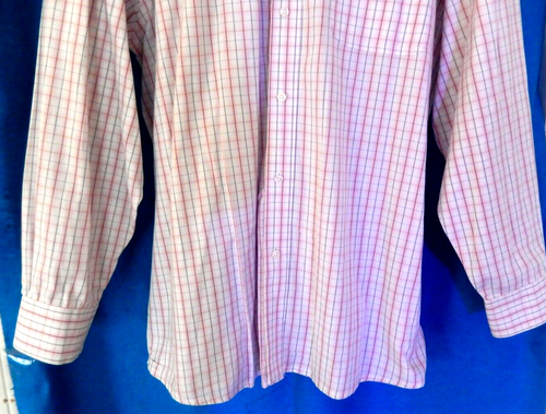 Wrangler 100 % atmungsaktive Baumwolle Button Down Hemd-XXL, rosa & grau multi kariert - Bild 6 von 16
