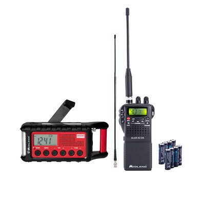 29614 Notfall Set 5 Premium ALAN 42 DS  CB HANDFUNKGERÄT + Kurbelradio ER 300 