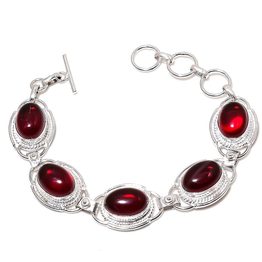 [韓国の人気ジュエリー] 925 silver. Carnelian bracelet Red Carnelian Gemstone Handmade 925 Sterling Silver Bracelet