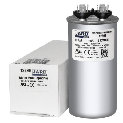 80 uf MFD 370 VAC ROUND Capacitor 12899 Replaces C380 C380R 