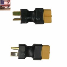 2 Male Deans Type T-plug to Female XT60 RC Battery Adapter US