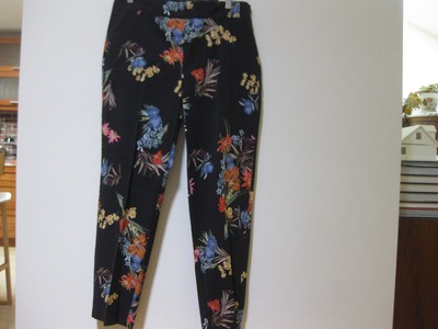 MARELLA black cotton pants with flower design