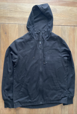 Betabrand Black Canvas Jacket Womens Medium Utility Army Full Zip Field Coat
