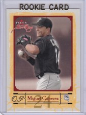 MIGUEL CABRERA ROOKIE CARD Fleer Baseball SWEET SIGS RC Marlins TIgers MIGGY