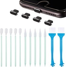 16 Piece Wireless Phone Cleaning Kit Anti Dust Plugs Brushes For Iphone Android