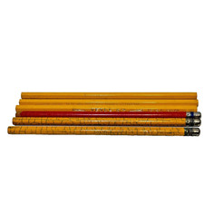 Vintage Lot of 6 Venus Wood Colored Art Pencils Yellow and Red Unused