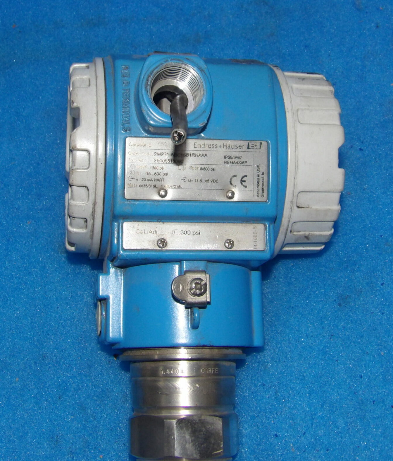 Endress Hauser PMP71ABC1SB1RHAAA 1500PSI Pressure Transmitter + 1 Year