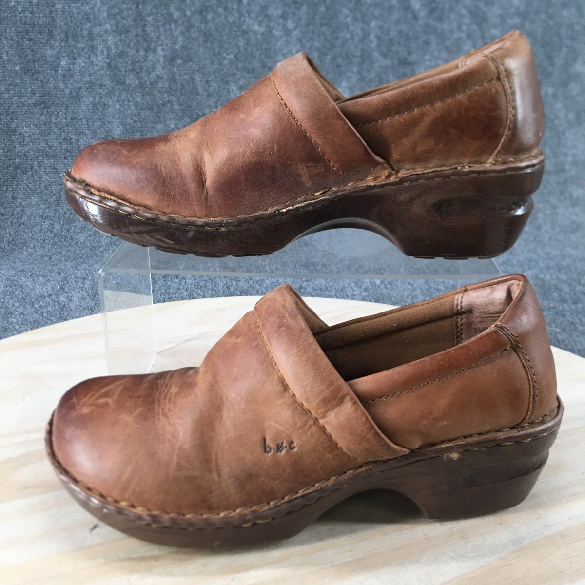 Mules Børn En Daim Marron Taille US 8.5 Femme - Talon Haut, Occasion