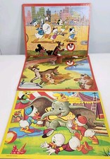 Walt Disney's Vintage Frame-Tray Puzzles Jaymar Lady  Tramp Dumbo Donald Duck