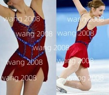 Adult Marvellous Ice Figure skating Dress Gymnastics Costume red