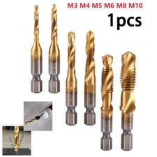 Spiral Flute Tap Drill Bit Set for M3 M10 Threads in Wood Plastic and Metal
