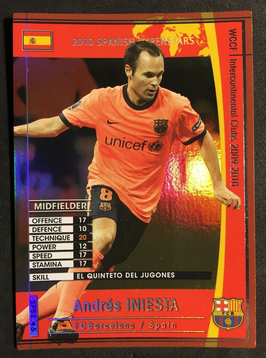 2009-10 Panini WCCF Spain Superstars Andres Iniesta Barcelona