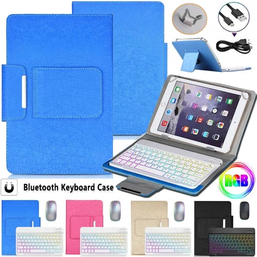 For Sky Devices Pad 10 Max 10.1-Inch Tablet Case Cover w/ Backlit Keyboard Mouse