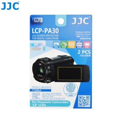 JJC LCP-PA30 Film Screen Display Protector for Panasonic 3.0" LCD Camcorders x2 - Afbeelding 1 van 6
