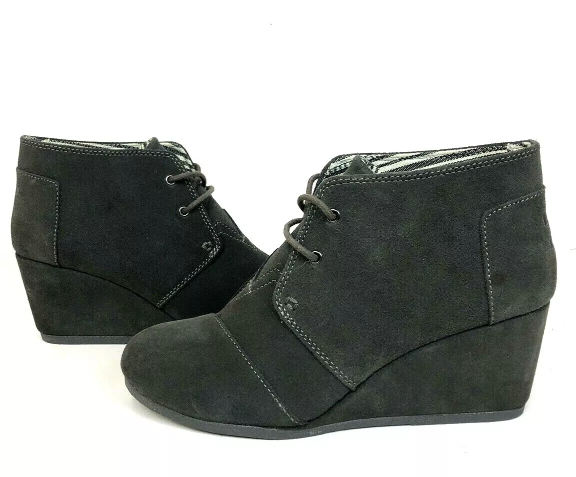 Toms lace hotsell up wedge booties