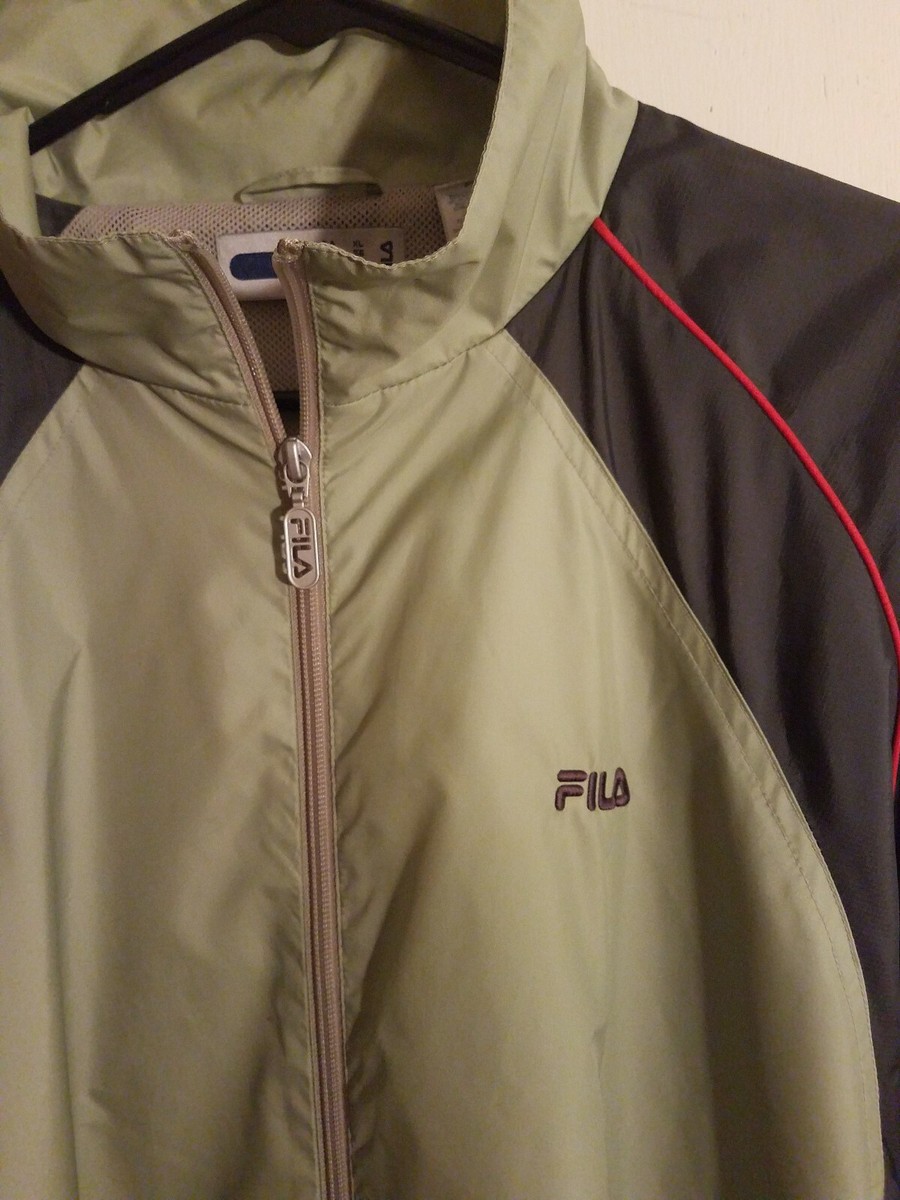 FILA 90年代　track jacket VINTAGE Fila Jacket Men XL Black Bomber Track Coat