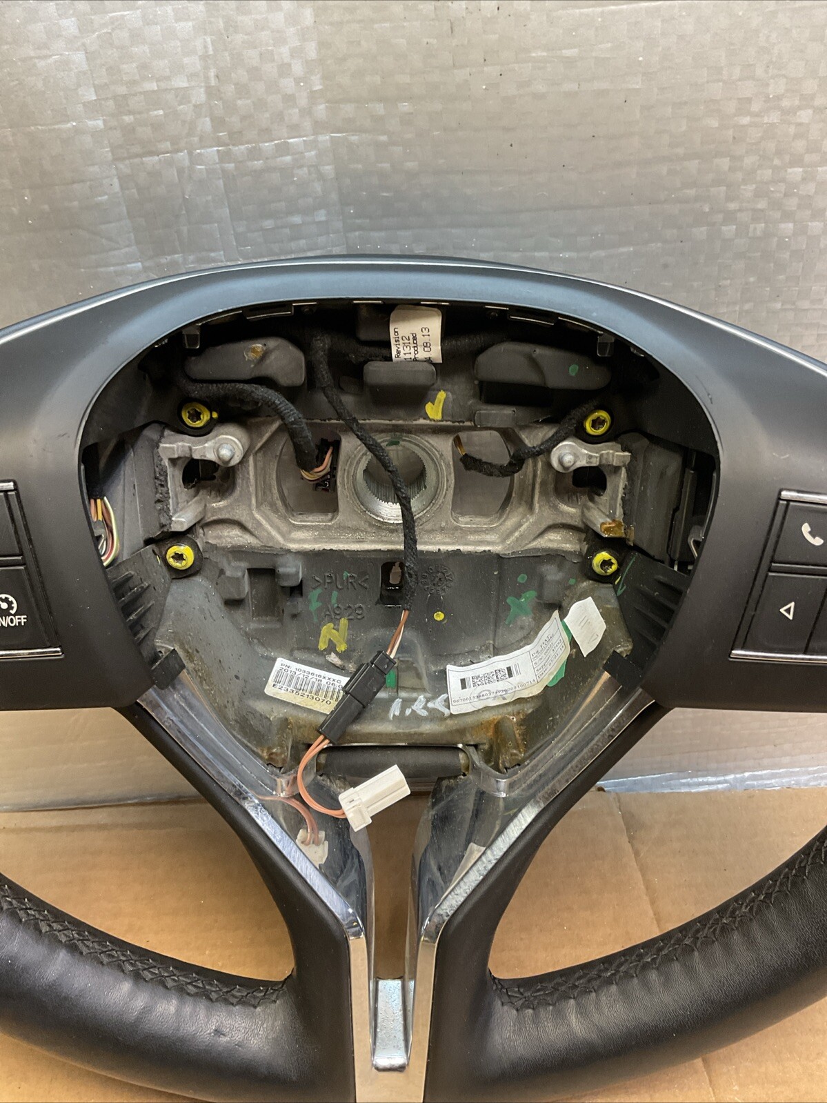 2014-2021 MASERATI QUATTROPORTE OEM FRONT DRIVER STEERING WHEEL BLACK LEATHER