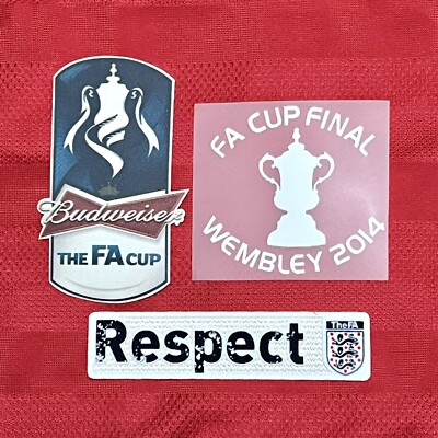 Arsenal Budweiser FA CUP 2014 FINAL WEMBLEY patch + Match Details