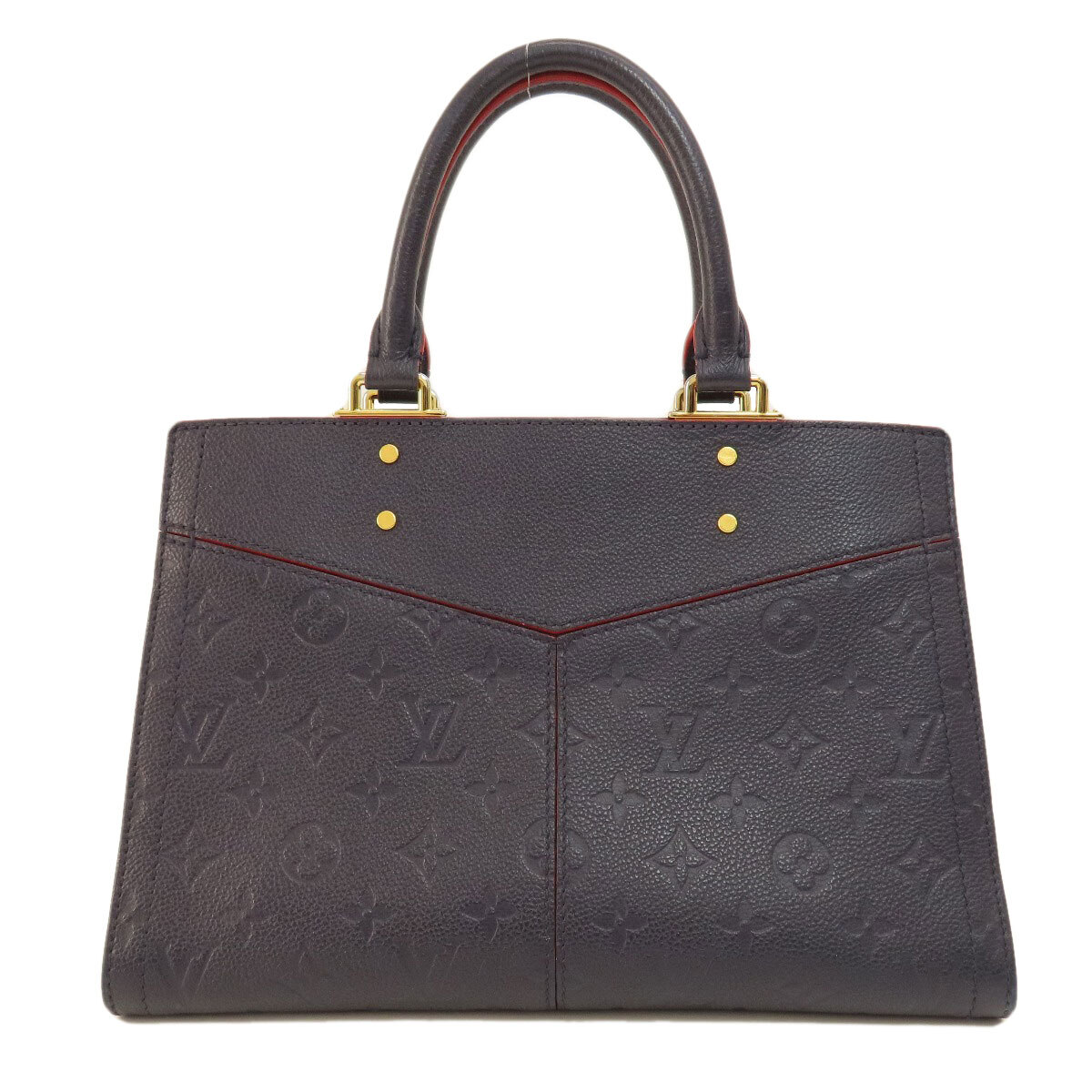 LOUIS VUITTON M54195 Handbag Three PM Marine Rouge Empreinte | eBay 