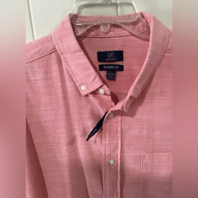 Men s Shirt, George, Button Front Shirt, Size Large 42-44, Peach Color, New with