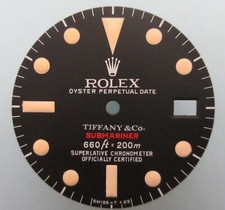 Vintage Rolex #1680 RED Submariner TIFFANY 660ft Matte Black Repaired Dial