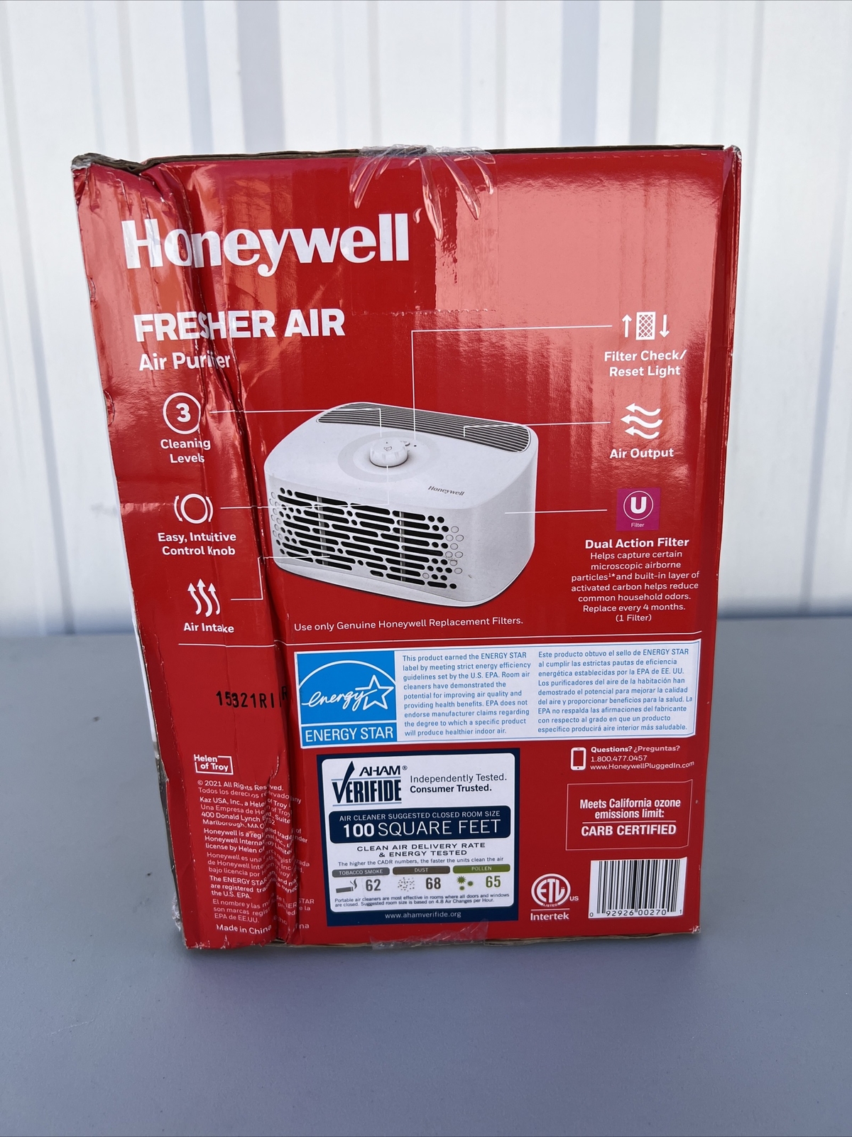 Brand new Honeywell HHT270WHDV1 Portable HEPAClean Tabletop Air