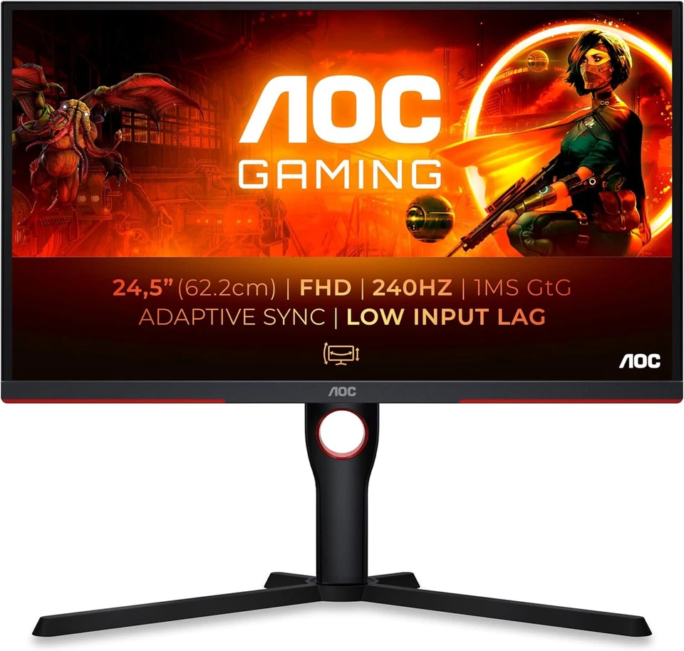AOC 25G3ZM 25" Full HD 240Hz Gaming Monitor 25G3ZM/BK - Image 2 of 2