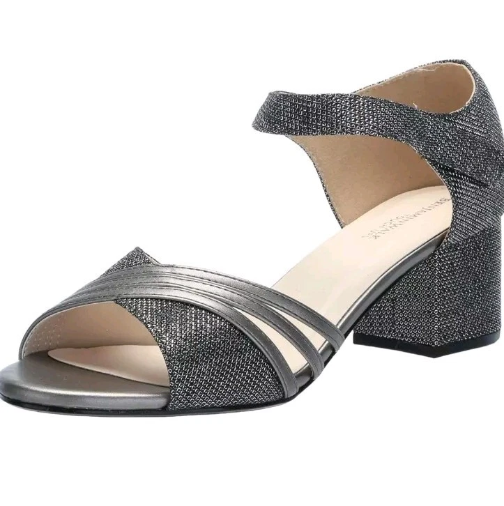 Womens 6W Silver/Pewter Shoes TOUCH UPS by Benjamin Walk Party Wedding Prom NIB - Image 2 of 4